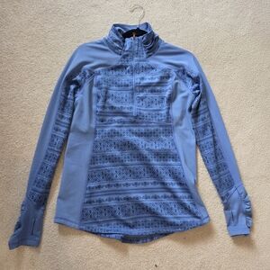 CALIA by Carrie Underwood Blue Patterned Top